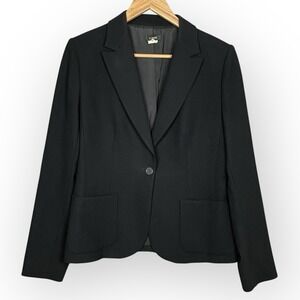 Vintage J.Crew Womens Minimalist Wool Blazer Size 10 Made in Japan Classic Y2K